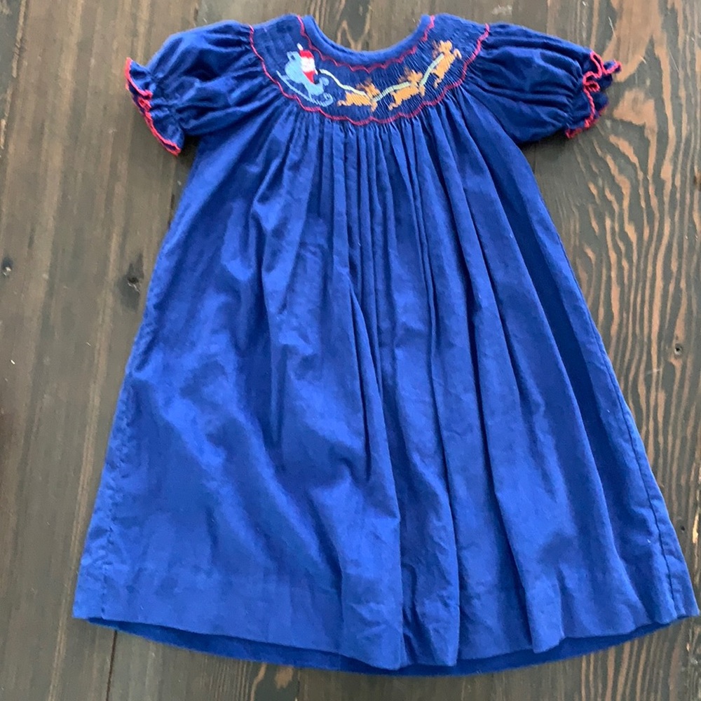 Classic Whimsy smocked Christmas dress